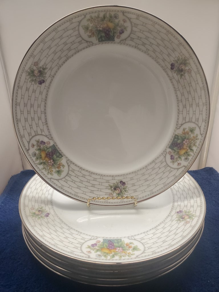 Set of 5 Noritake Kenmare Dinner Plates LK