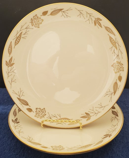 Set of 3 Franciscan Gold Leaves Salad Plates LK