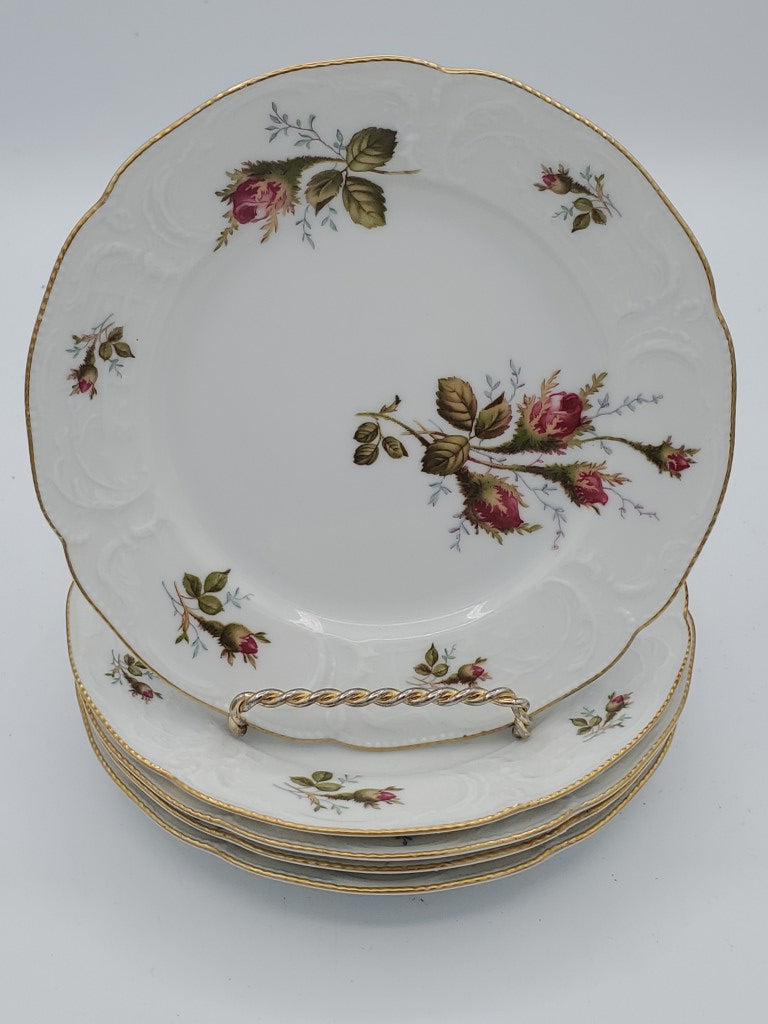 Set of 5 Rosenthal Moss Rose (Sans Souci - White) Bread & Butter Plates LK