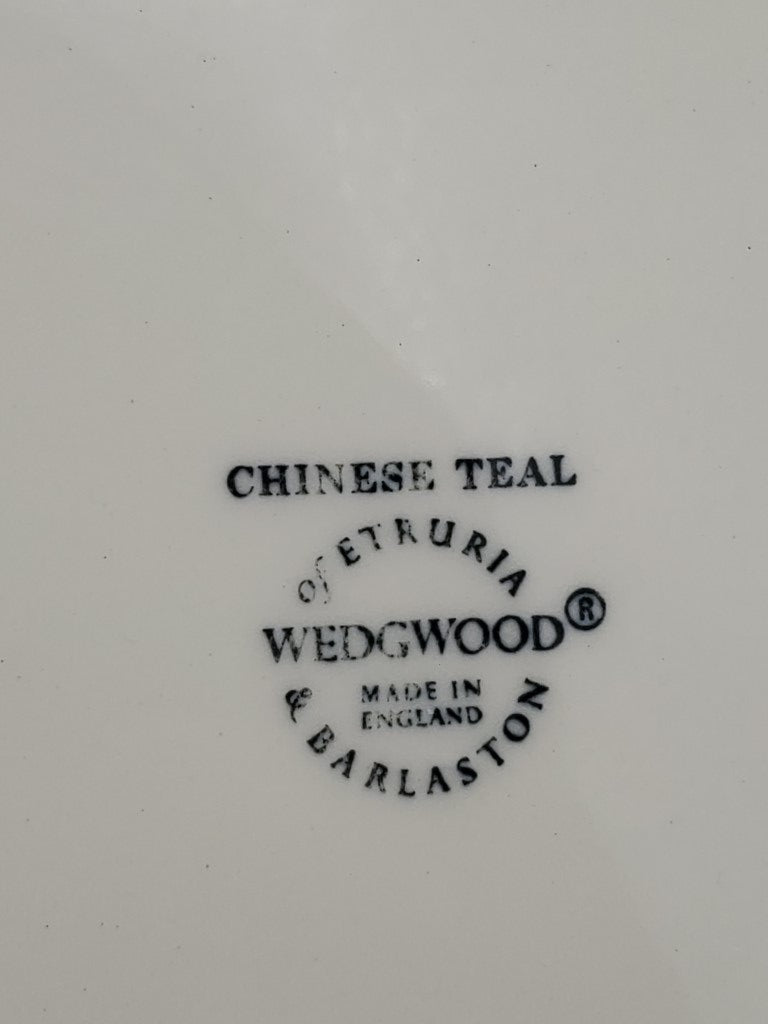 Set of 5 Wedgwood Chinese Teal Dinner Plates LK