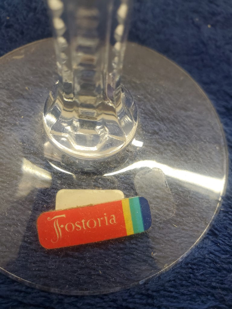 Fostoria Camelot Blue Water Goblet & Champagne/Tall Sherbet LK