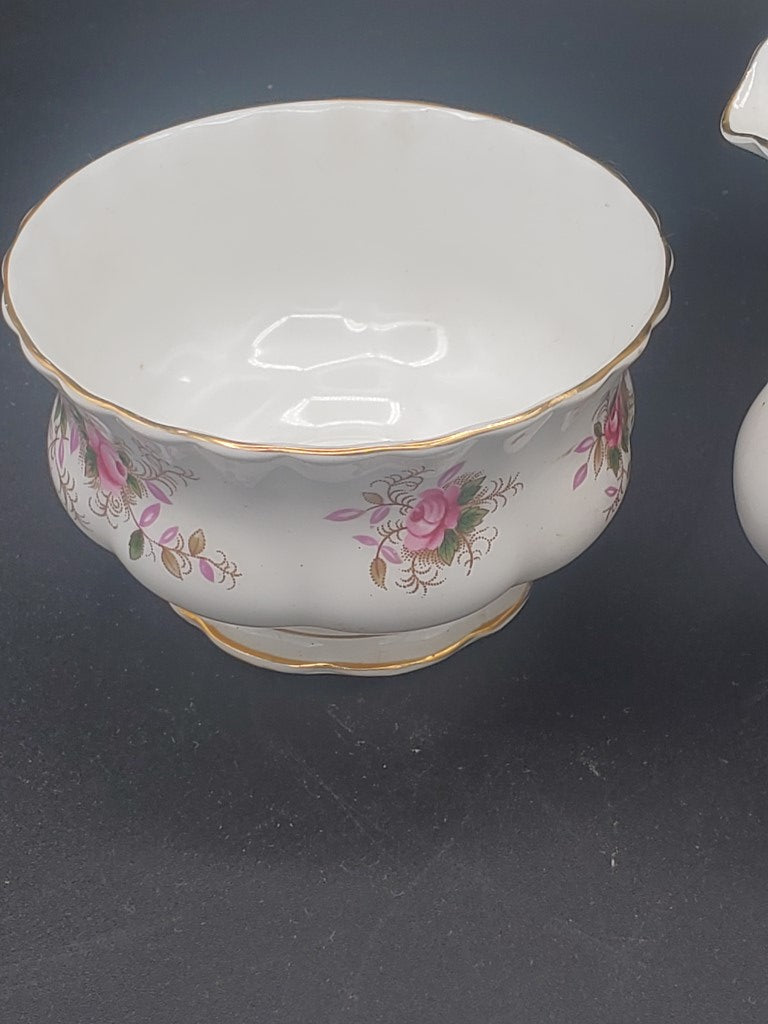 Royal Albert Lavender Rose Creamer & Sugar Bowl with Lid LK
