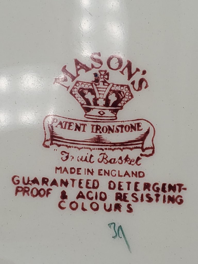 Set of 2 Mason's Fruit Basket Red Multicolor Salad Plates LK