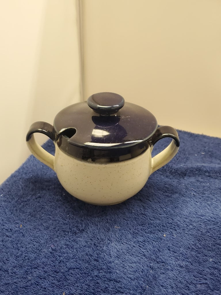 Denby Potpourii Blue Sugar Bowl with Lid LK