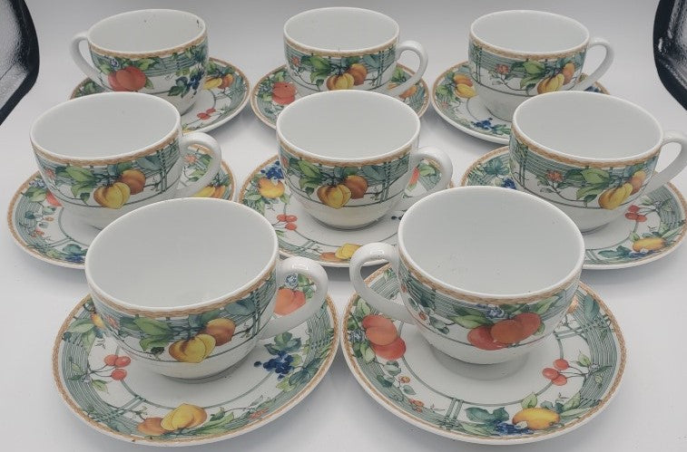 Set of 8 Wedgwood Eden Cup & Saucer Sets LK