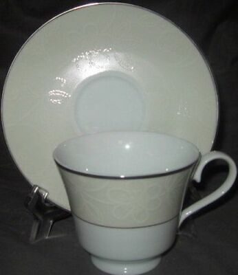 Nikko White Linen Cup & Saucer Set