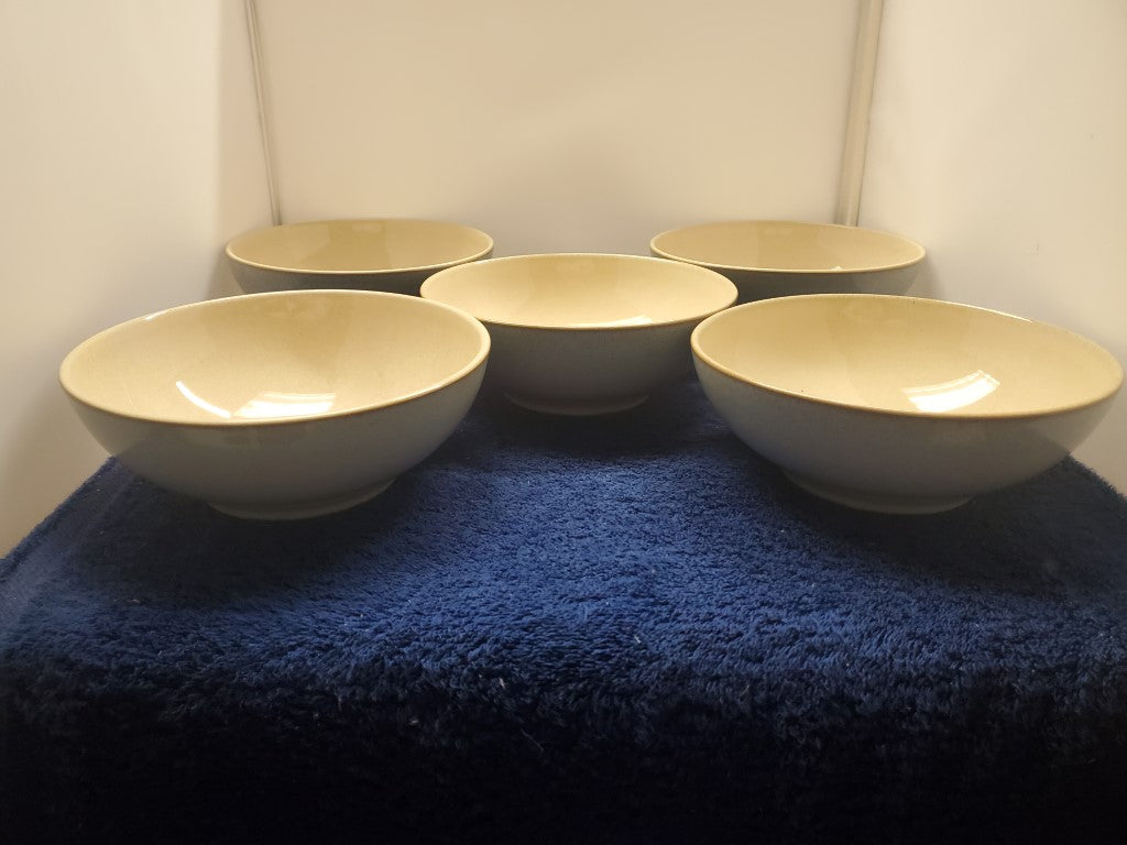 Set of 5 Denby Dovedale Coupe Soup Bowls
