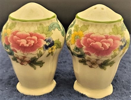 Royal Doulton Floradora Green Salt & Pepper Set