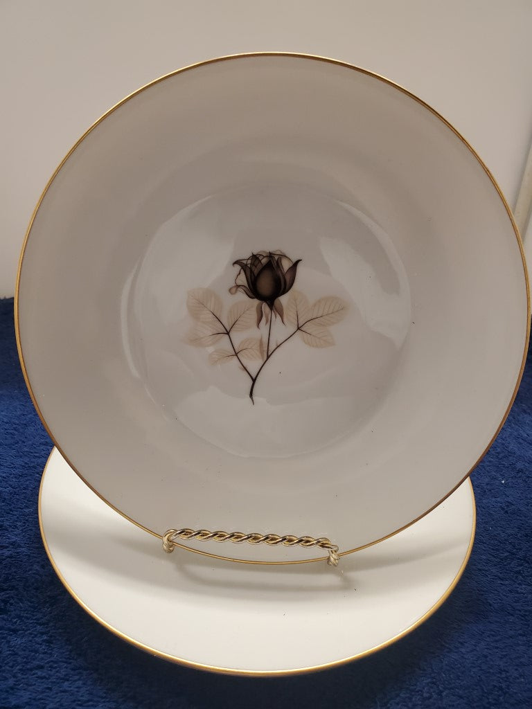Set of 2 Rosenthal Shadow Rose Salad Plates LK