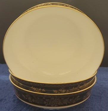 Set of 3 Mikasa Crown Jewels Onyx Cereal Bowls LK