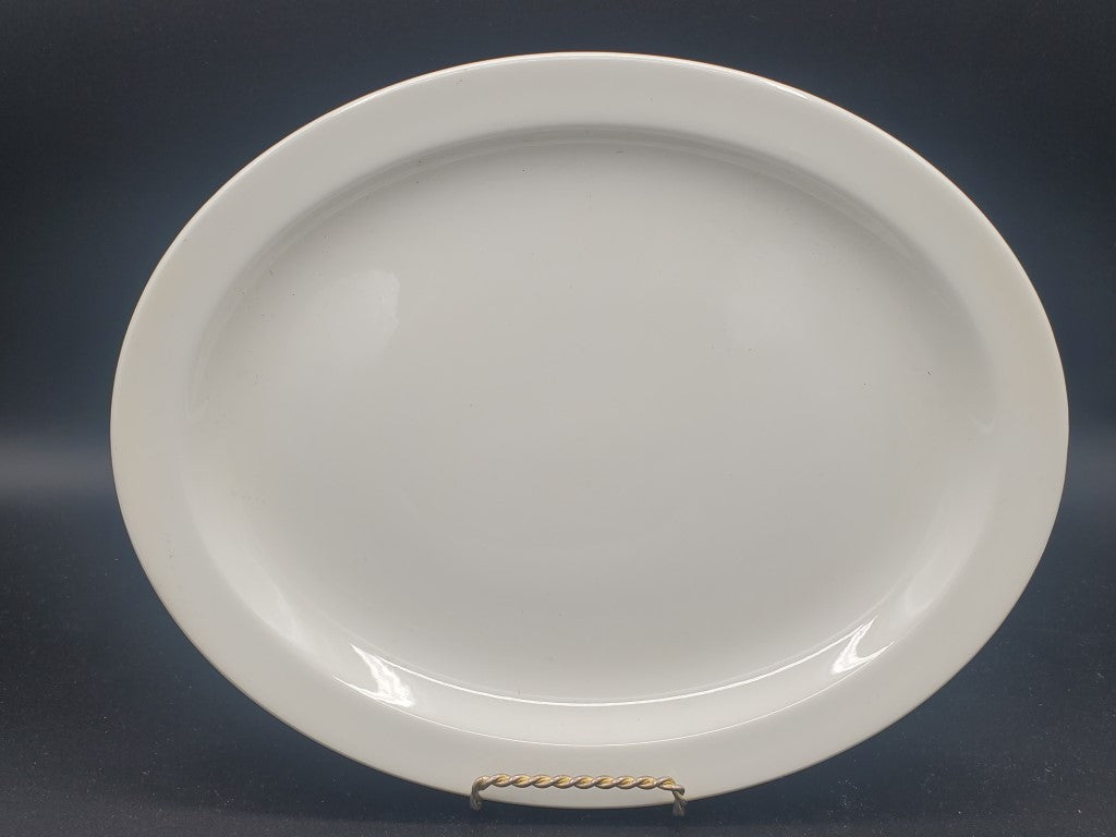 W R Midwinter Stonehenge White 11" Oval Serving Platter LK