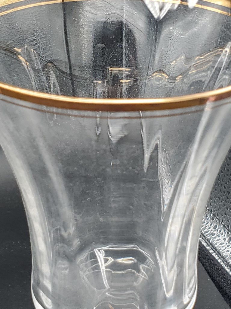 Set of 4 Mikasa Jamestown Gold Water Goblets LK