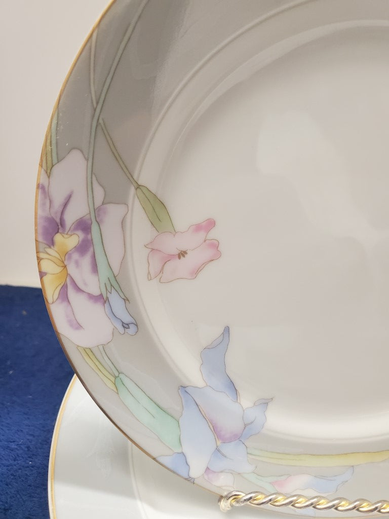 Set of 4 Mikasa Charisma Gray Salad Plates LK