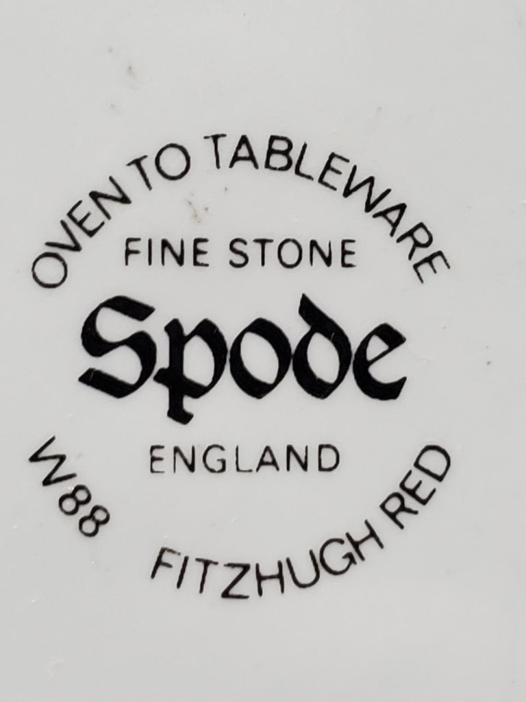 Spode Fitzhugh Red Sugar Bowl with Lid LK