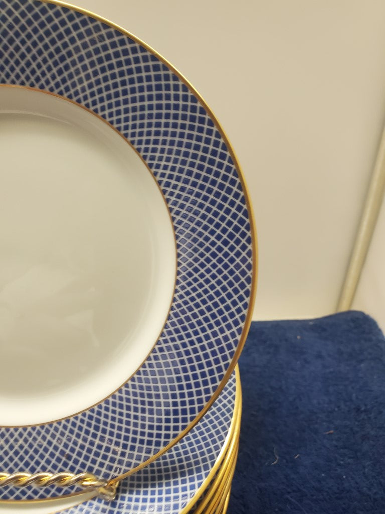 Set of 10 Block Blue Skies Bread & Butter Plates LK