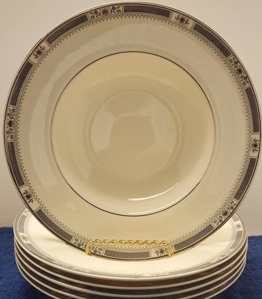 Set of 4 Royal Doulton Melissa Rim Soup Bowls LK