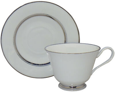 Set of 4 Oxford (Div Of Lenox) Lexington Footed Cup & Saucer Sets