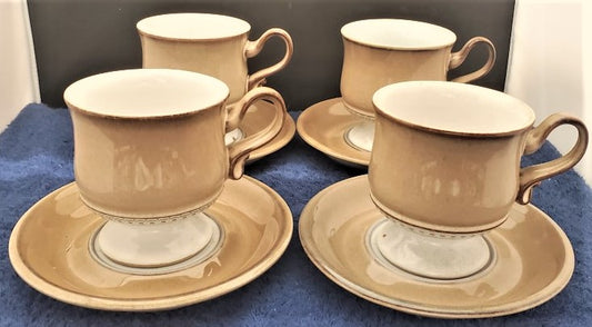 Set of 4 Denby Seville Cup & Saucer Sets LK
