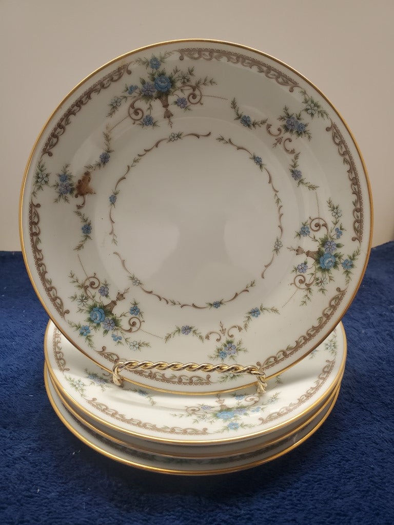 Set of 4 Noritake Cotillion Dinner Plates LK