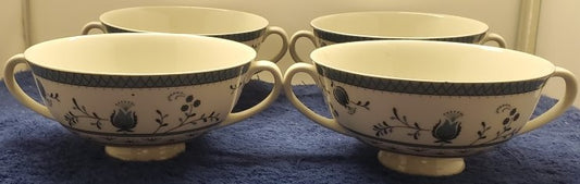 Set of 4 Royal Doulton Cambridge Cream Soup Cups LK