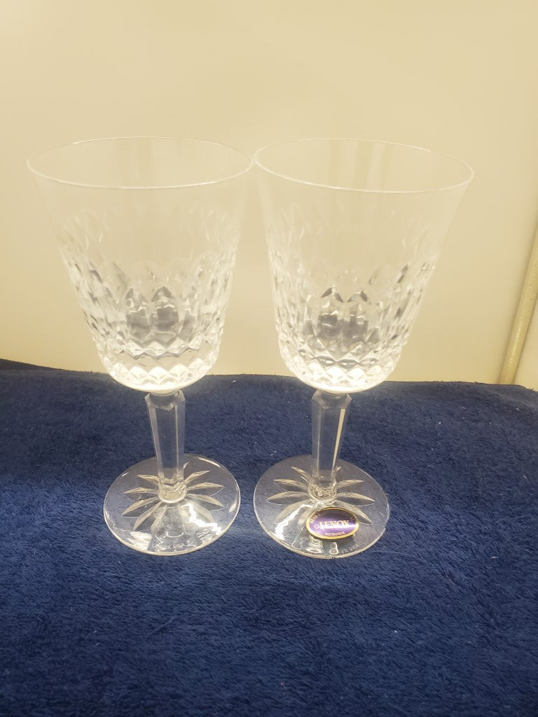 Set of 2 Lenox Sequoia Wine Goblets LK