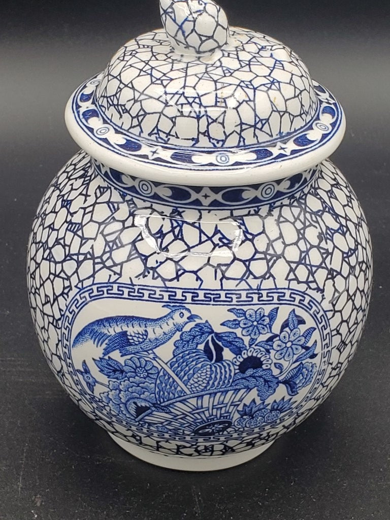 Adams Chinese Bird Creamer & Sugar Bowl with Lid LK