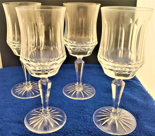 Set of 4 Galway Old Galway (Star Cut Foot) Water Goblets