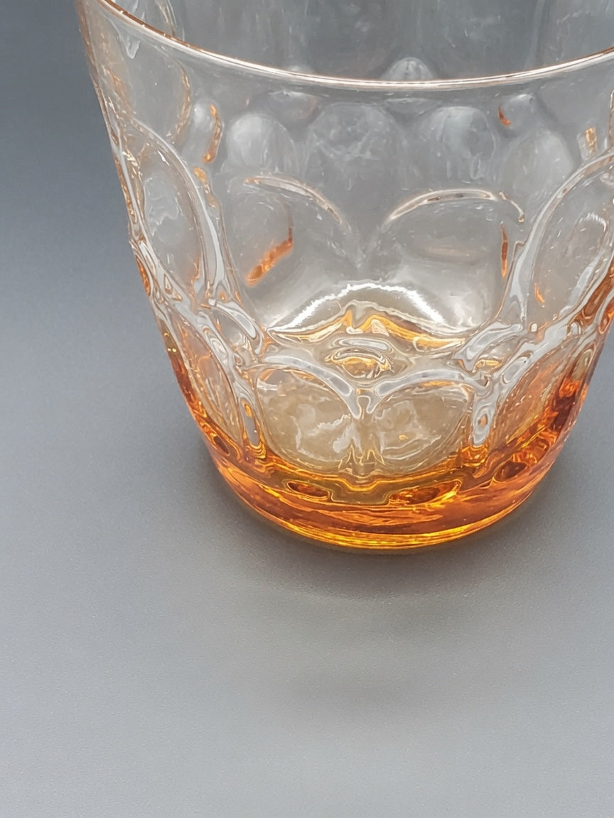 Set of 4 Fostoria Mesa Amber Double Old Fashioneds LK
