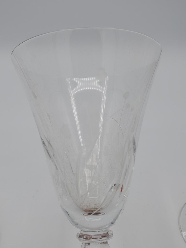 Gorham Crystal Snow Blossom 3 Piece Lot LK