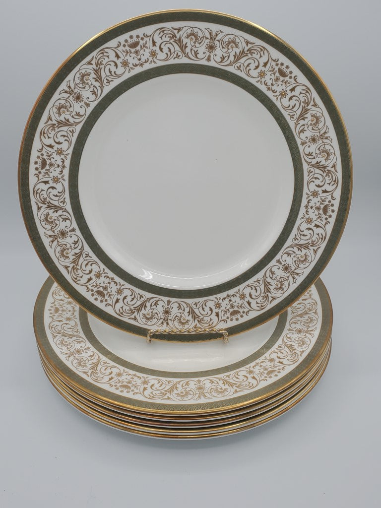 Set of 6 Minton Aragon Dinner Plates LK