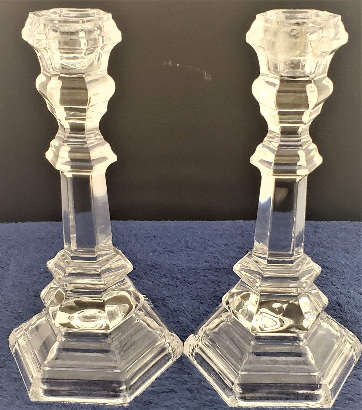 Set of 2 Tiffany Plymouth 8" Candlesticks