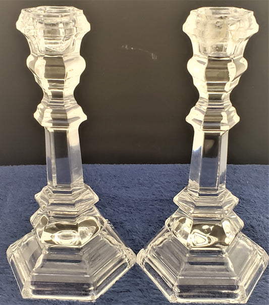 Set of 2 Tiffany Plymouth 8" Candlesticks