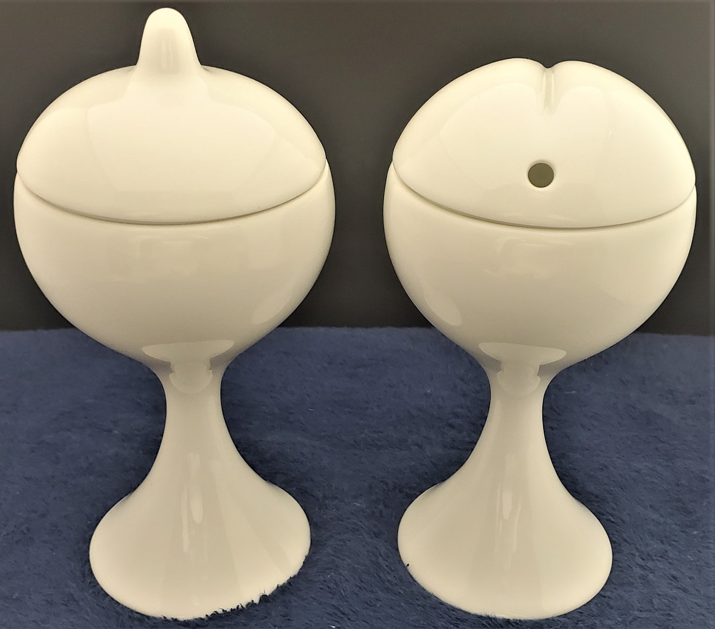 Raynaud Marly Menton? Pair Covered China Goblets