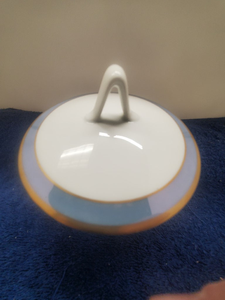 Rosenthal Gala Blue (Classic Rose) Sugar Bowl with Lid LK