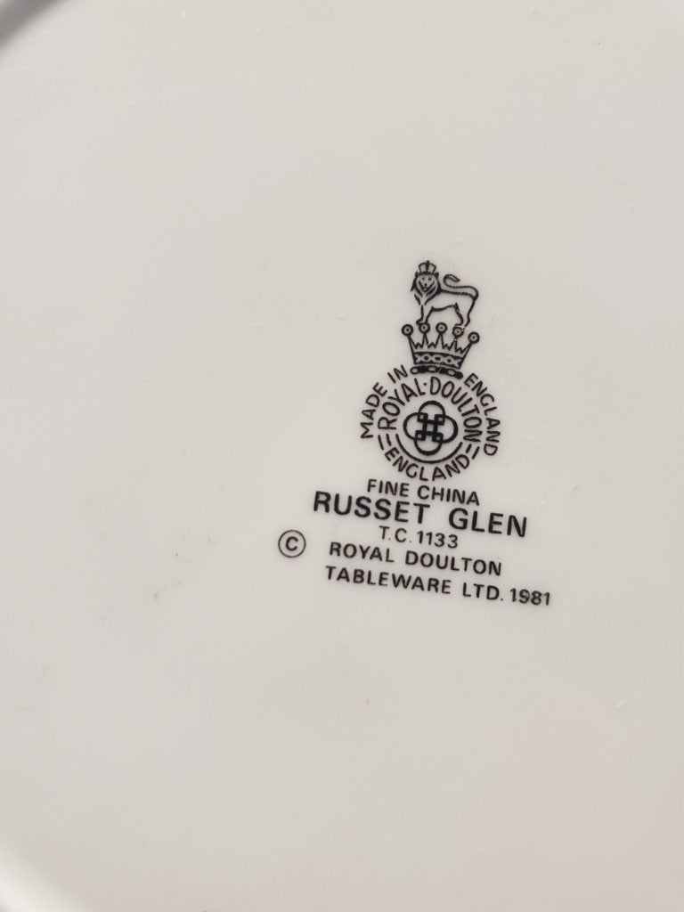 Set of 3 Royal Doulton Russet Glen Bread & Butter Plates LK