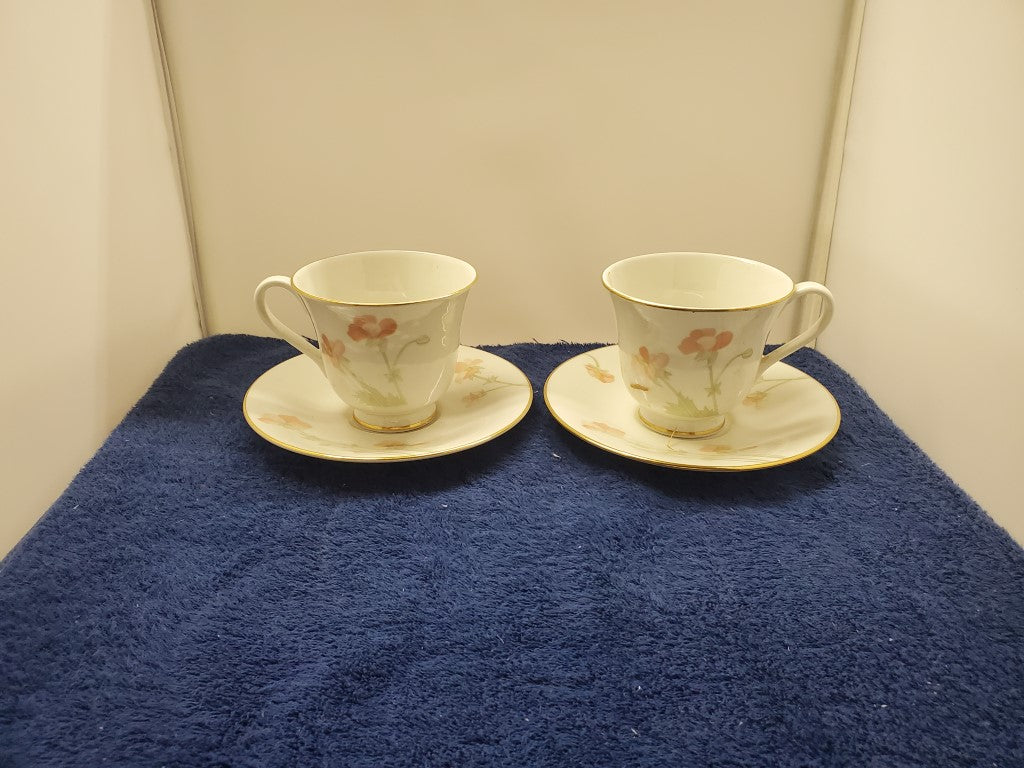Set of 2 Royal Doulton Harmony Cup & Saucer Sets LK