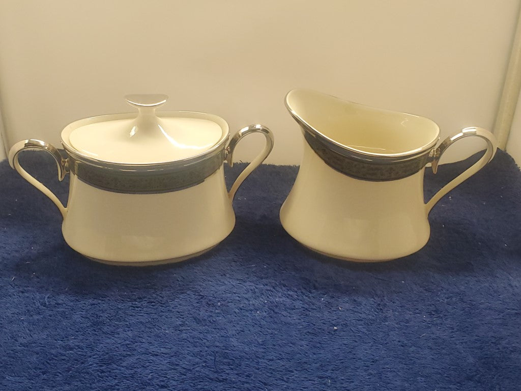 Lenox Moonlight Mood Creamer & Sugar Bowl with Lid LK