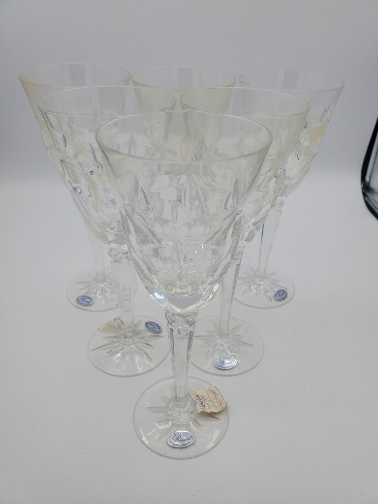 Set of 6 Rogaska Barrington Wine Glasses LK