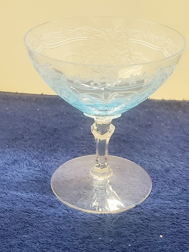 Set of 3 Fostoria June Blue (Azure) Low Sherbets SASE102225