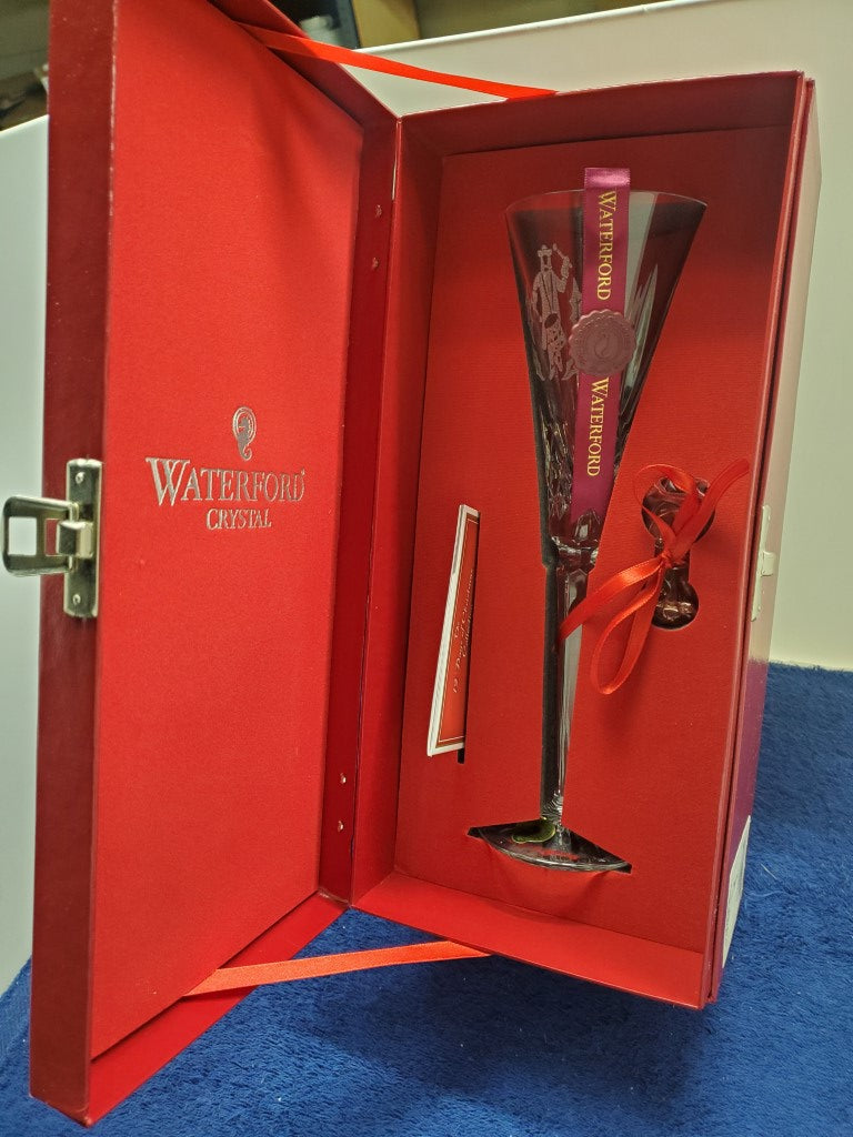 Waterford 12th Ed 12 Days of Christmas Flute w/ Charm 136114 Drummer/Lismore NIB