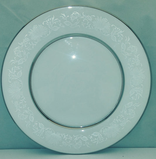 Set of 4 Oxford (Div Of Lenox) White Echo Dinner Plates