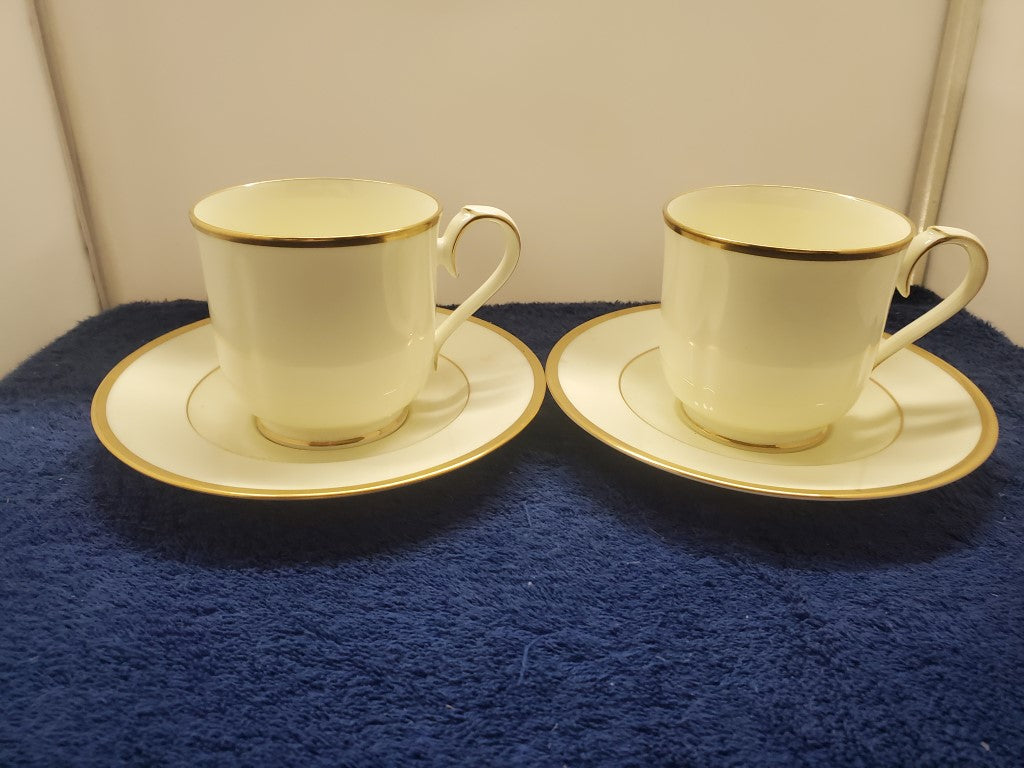 Set of 2 Noritake Troy Cup & Saucer Sets LK