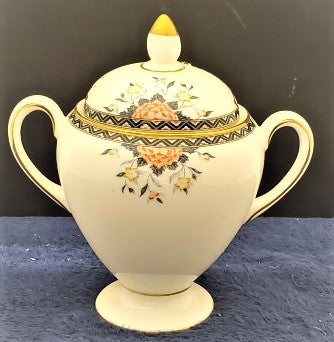 Wedgwood Touraine Sugar Bowl with Lid (Globe)