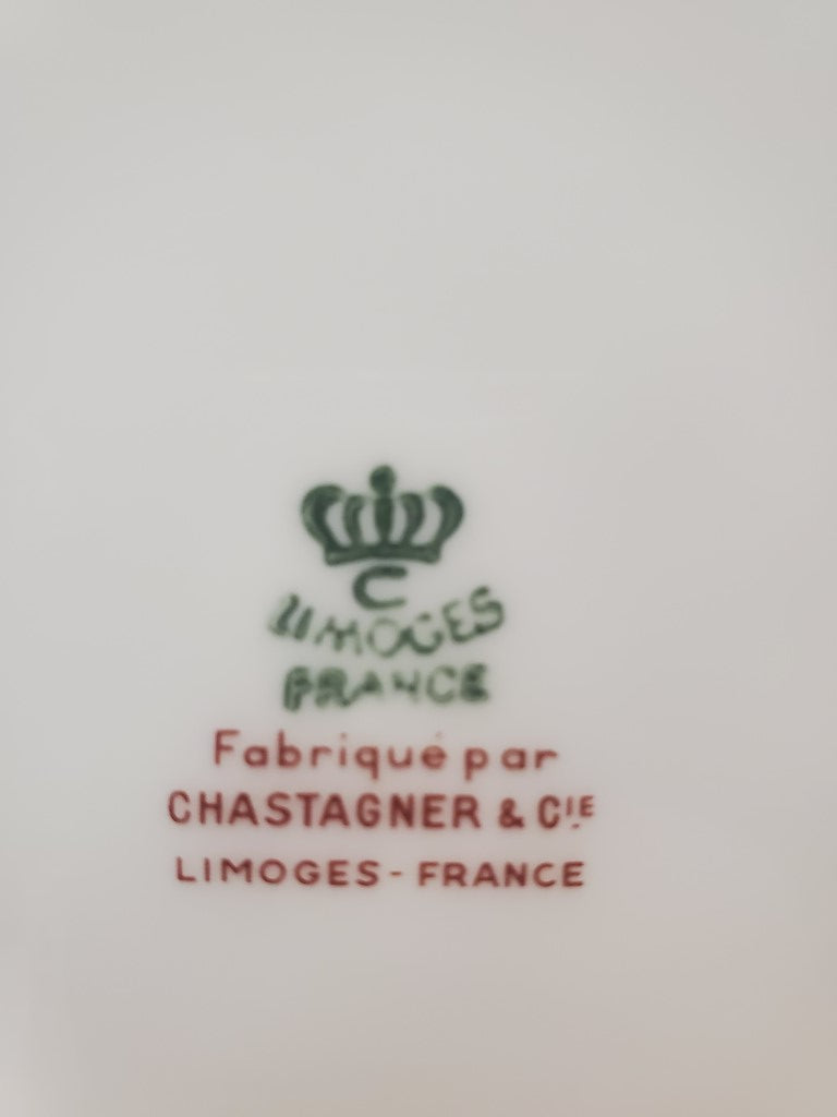 Set of 3 Chastagner Limoges (France) Unknown Dinner Plates LK