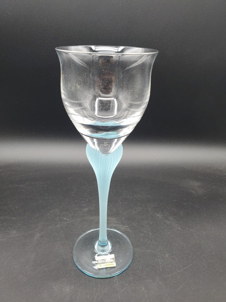 Set of 4 Mikasa Seamist Turquoise Water Goblets LK
