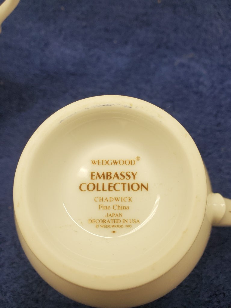 Wedgwood Chadwick Creamer with Sugar Bowl & Lid