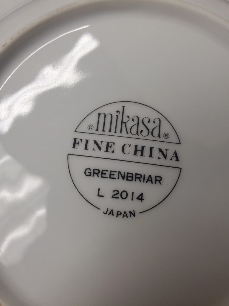 Set of 3 Mikasa Greenbriar Rim Soup Bowls