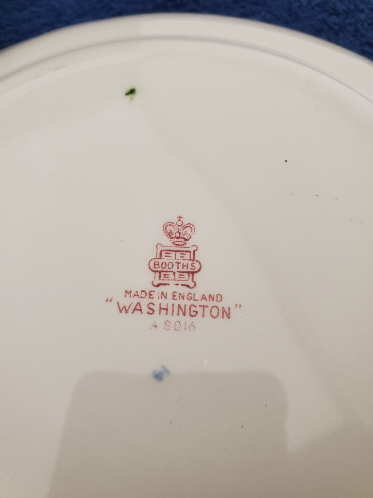 Set of 5 Booths Washingtom (Multicolor, Scalloped) Salad Plates