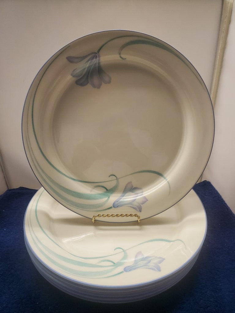 Set of 6 Lenox Sky Blue Blossoms Dinner Plates LK