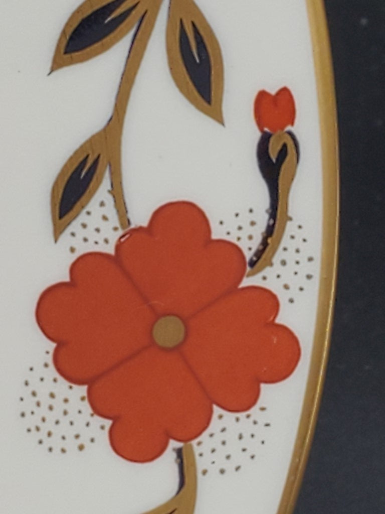 Set of 2 Royal Crown Derby Asian Rose (Duesbury Shape) Salad Plates LK